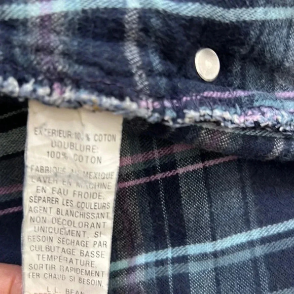 L.L. Bean original fit flannel lined blue jeans size 12T - Picture 6 of 7